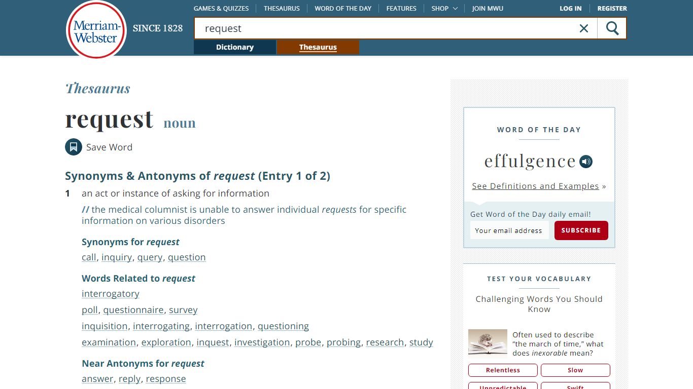 80 Synonyms of REQUEST | Merriam-Webster Thesaurus